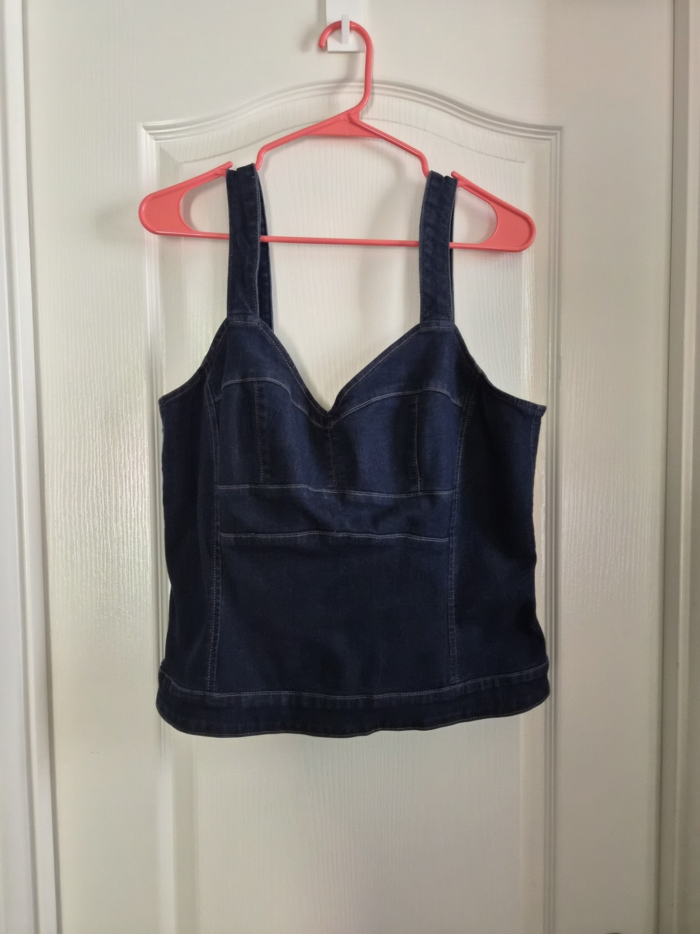 White House Black Market Dark Blue Denim Tank